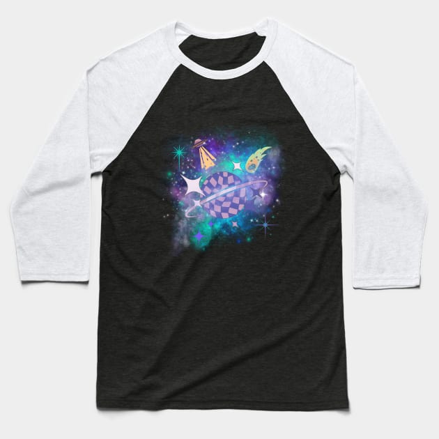 Galactic Alien celestial Baseball T-Shirt by OtherKatie